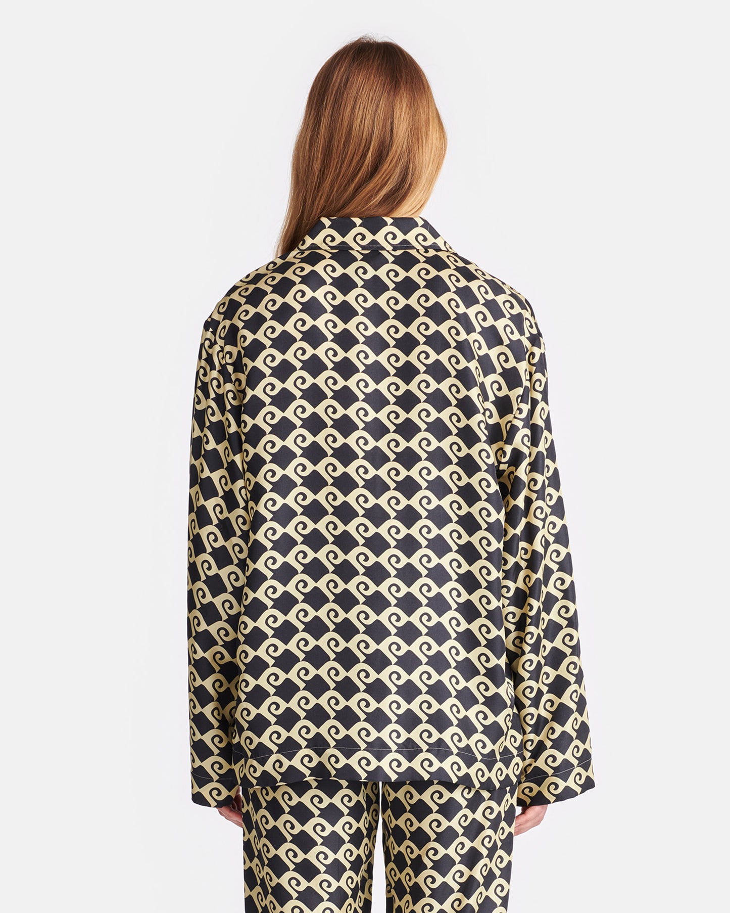 Kamala - Printed Silk-Twill Shirt - Diamond Check