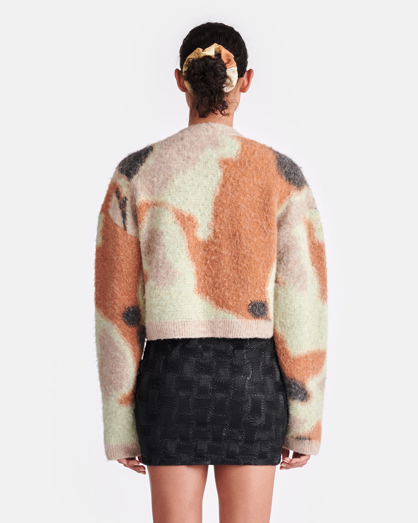 Henny - Cropped Brushed-Alpaca Cardigan - Smudged Graffiti