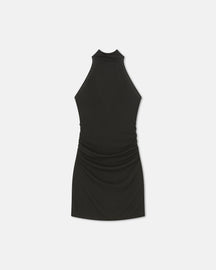 Denica - Mesh-Jersey Mini Dress - Anthracite