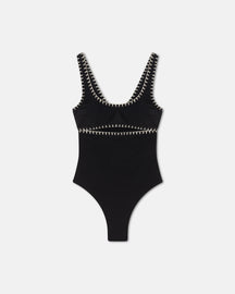 Sorena - Crocheted Cut-Out Swimsuit - Black