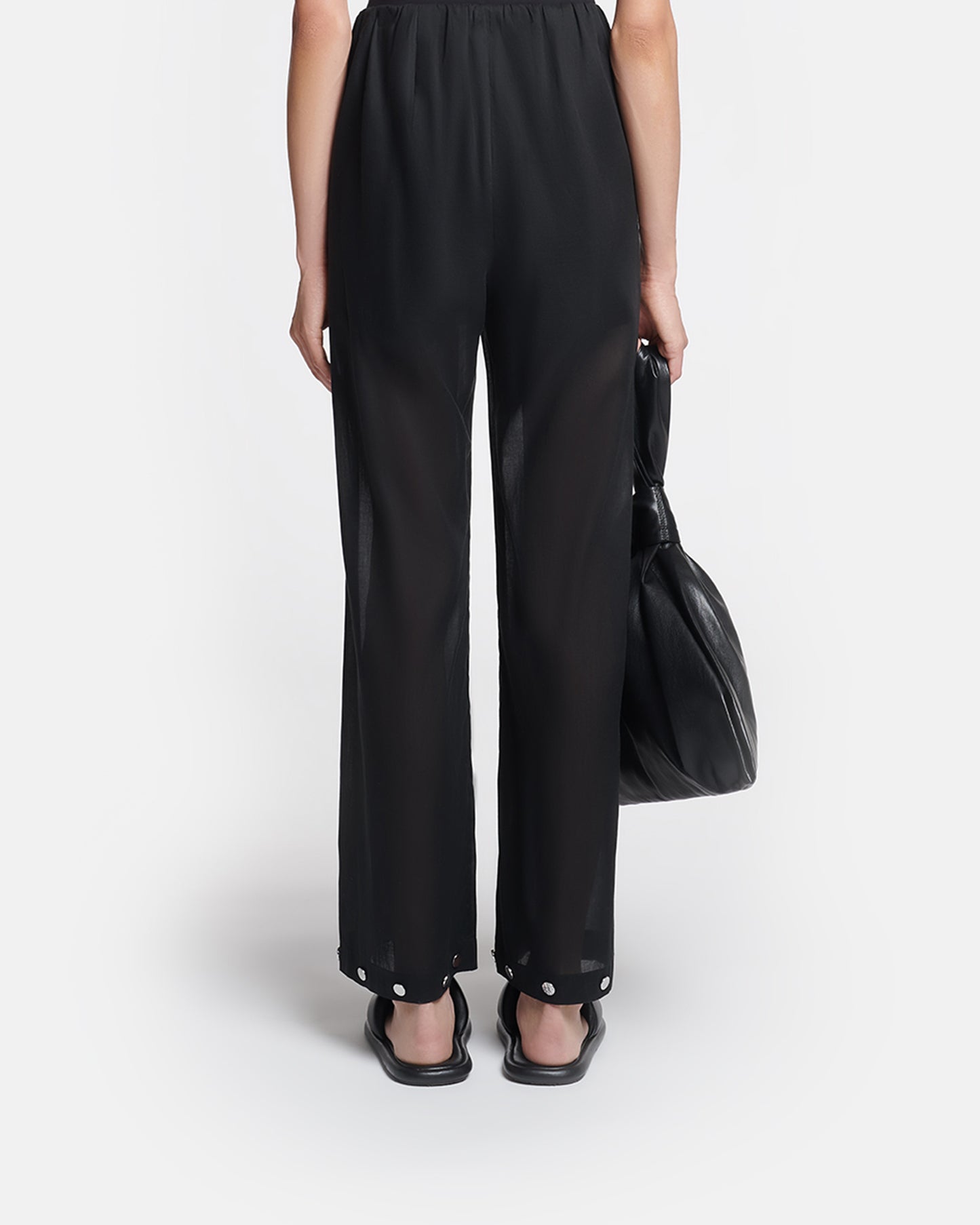 Brenda - Studded Organza Pants - Black