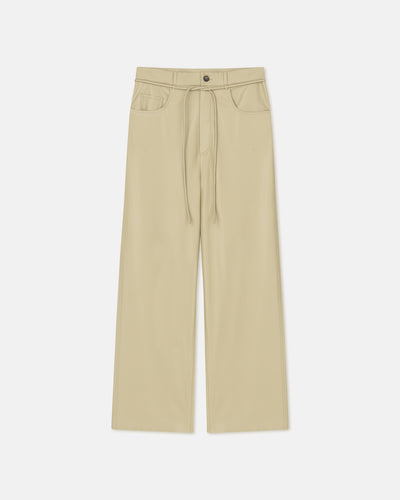 Sato - Belted Okobor™ Pants - Pale Olive