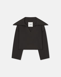 Maxe - Double Wool And Silk Top - Anthracite