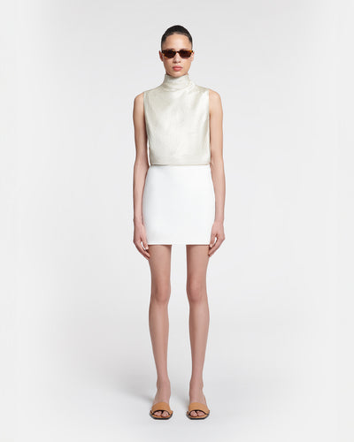 Briel - Tailored Mini Skirt - Off White