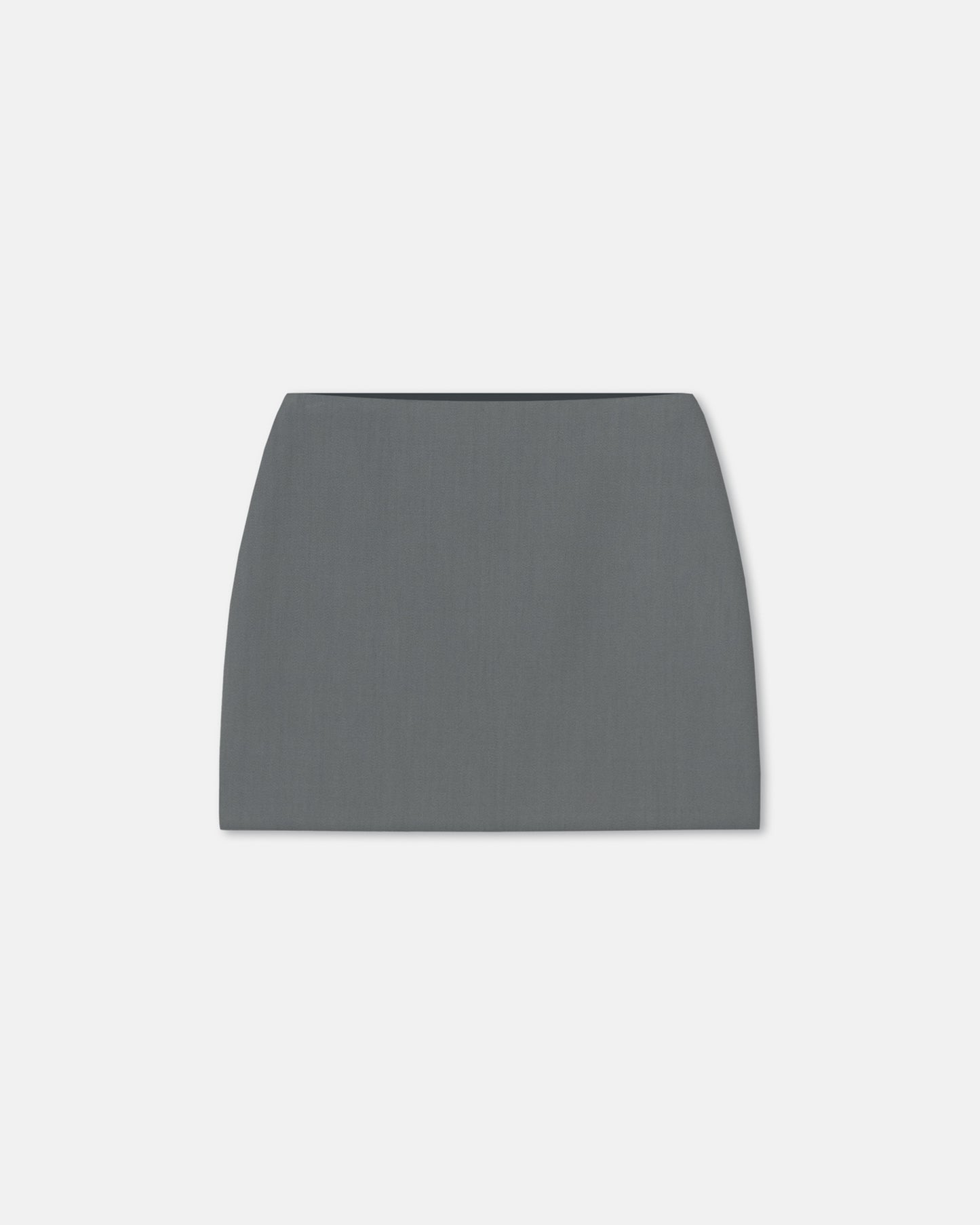 Briel - Tailored Mini Skirt - Steel Blue