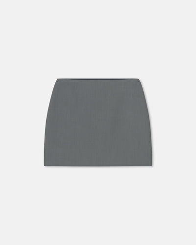 Briel - Tailored Mini Skirt - Steel Blue