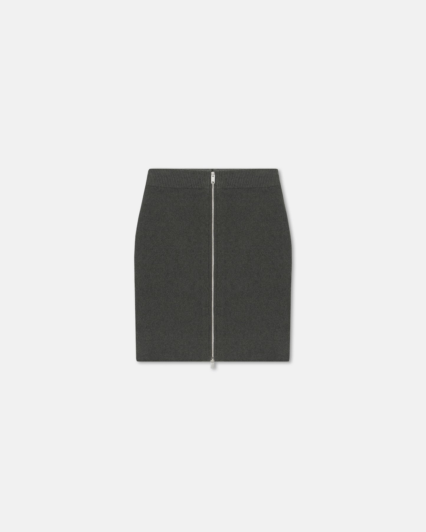 Isul - Zip-Up Terry-Knit Mini Skirt - Graphite