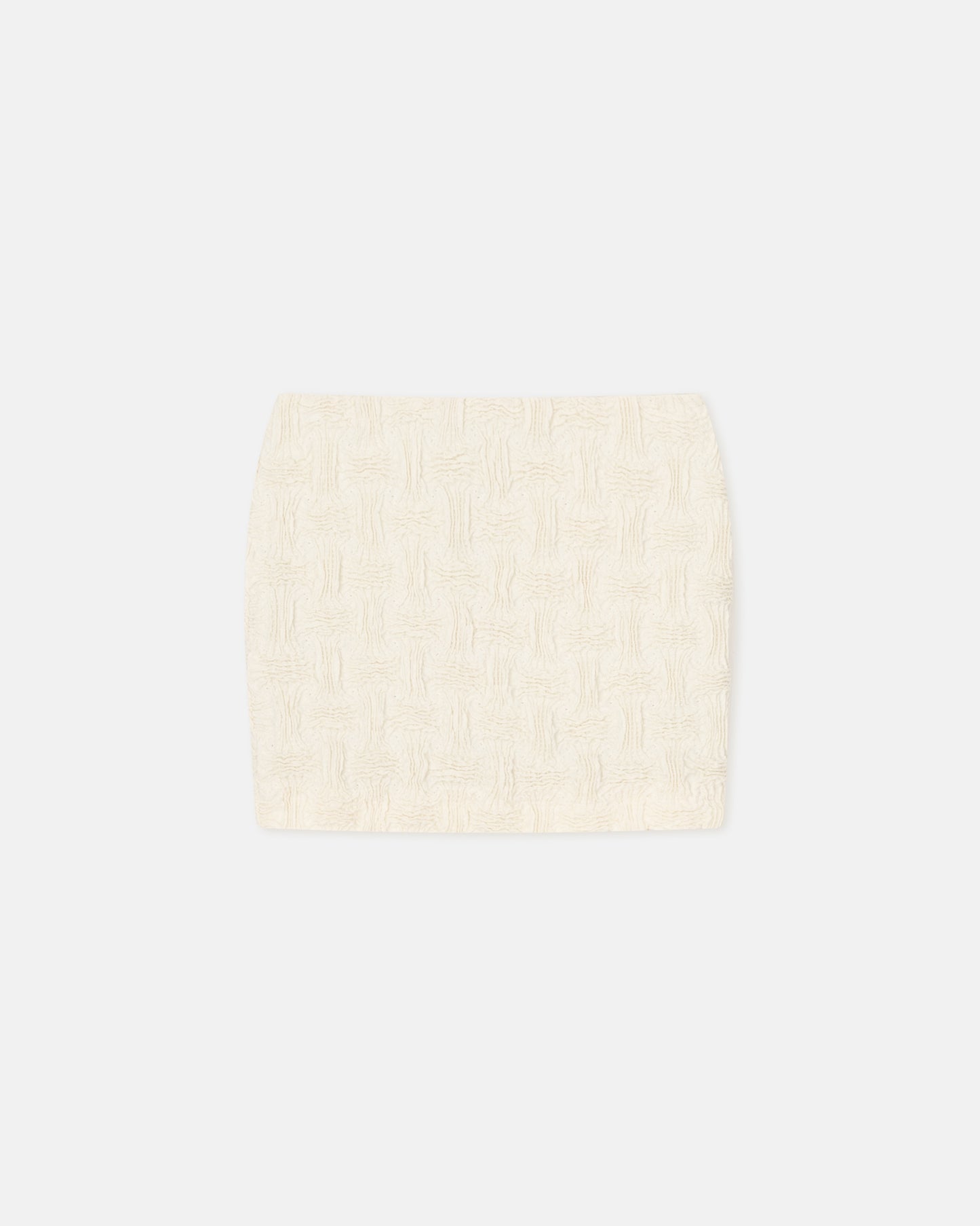 Lyle - Seersucker Tech Linen Mini Skirt - Creme