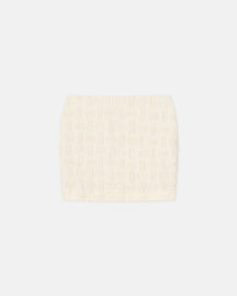 Lyle - Seersucker Tech Linen Mini Skirt - Creme