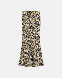 Sabeen - Printed Twill-Silk Midi Skirt - Leopard