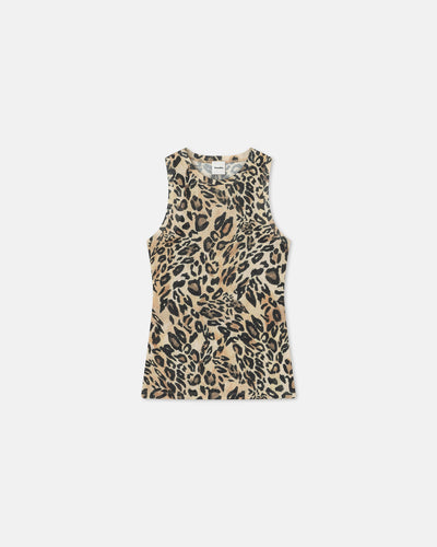 Anneke - Mesh-Jersey Tank Top - Leopard