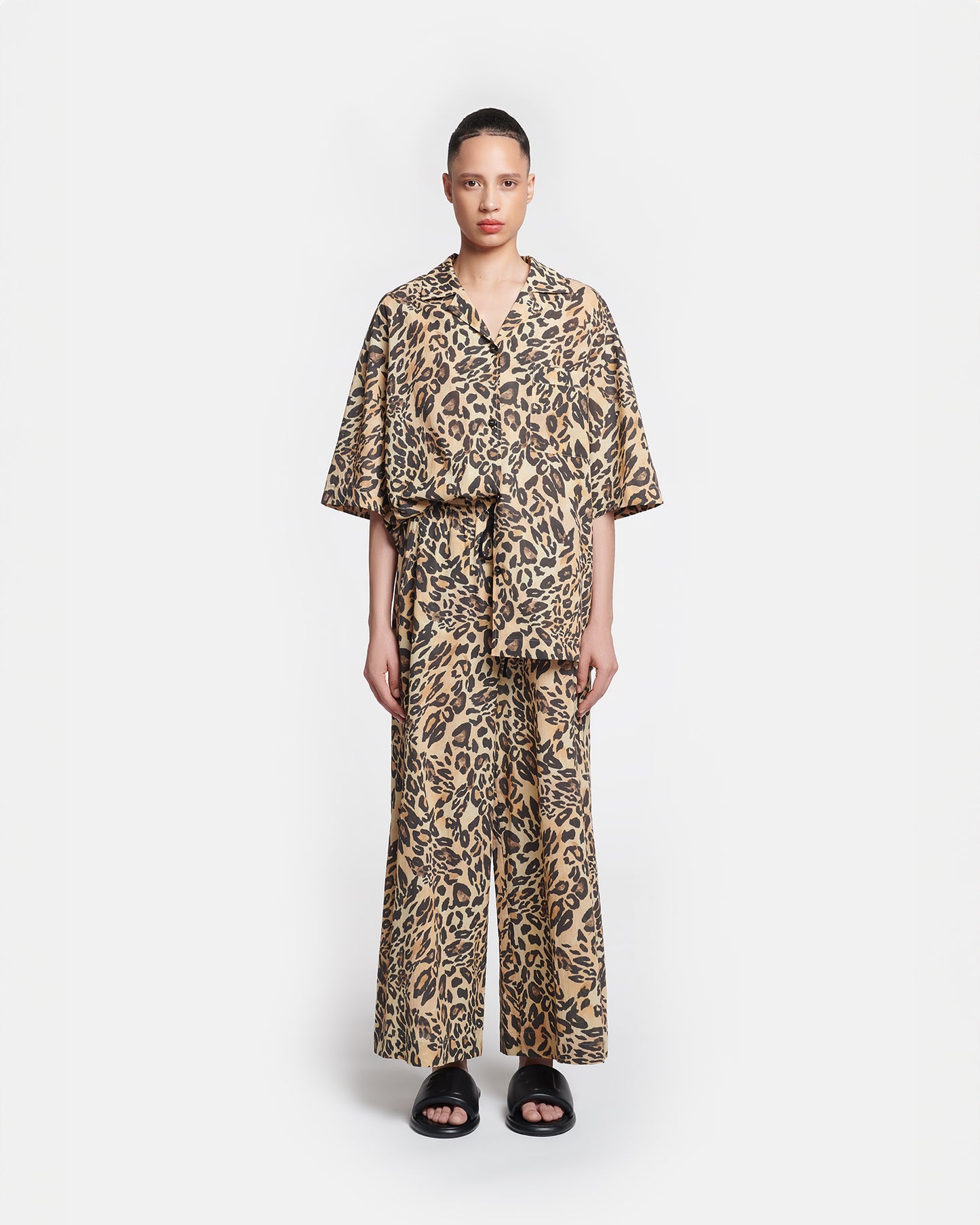 Katnis - Printed Cotton-Voile Shirt - Leopard