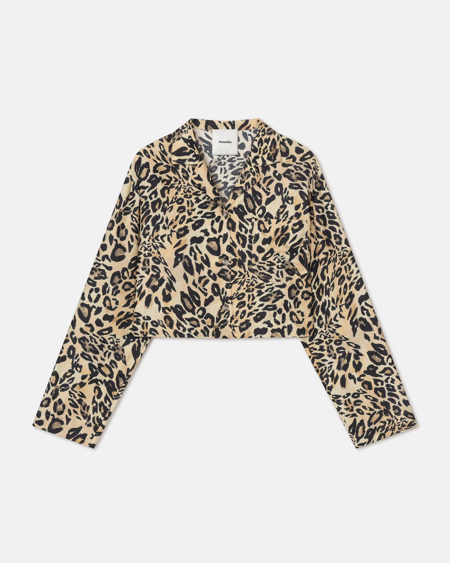 Vally - Cropped Printed Twill-Silk Shirt - Leopard