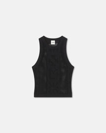 Jeren - Paper Crochet Tank Top - Black