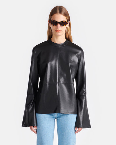 Bolda - Okobor™ Alt-Leather Top - Black