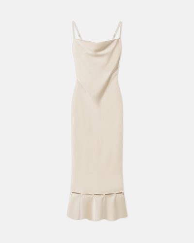 Renny - Slip Satin Maxi Dress - Creme