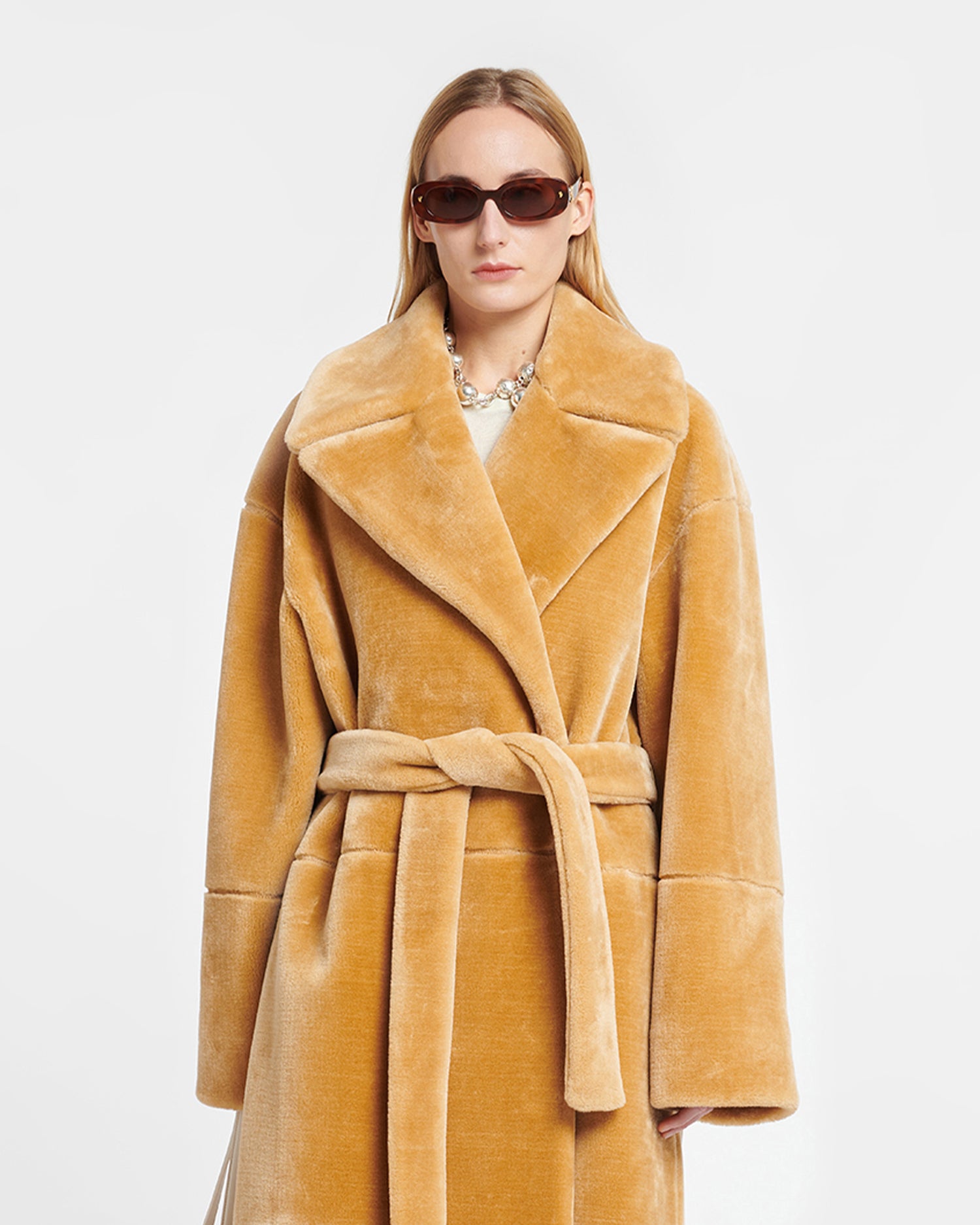 Topshop apricot clearance coat