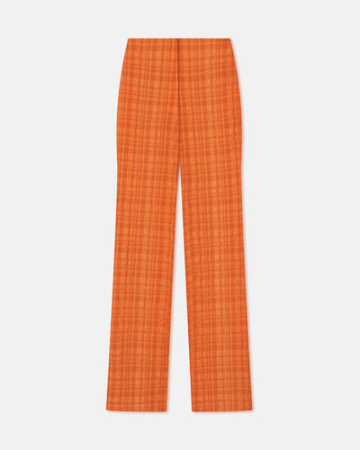 Juna - Seersucker Pants - Sunset Orange