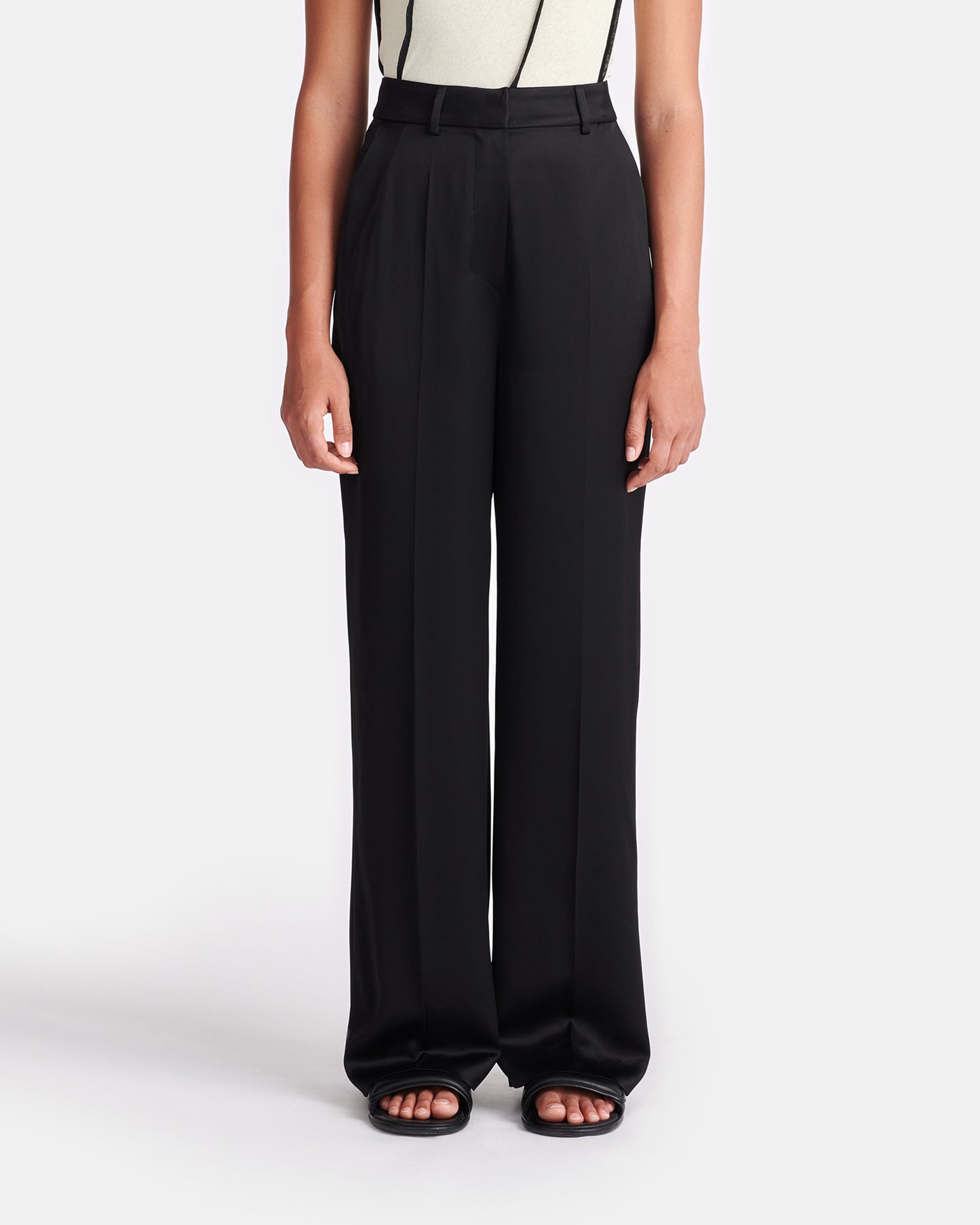 Zoelle - Slip-Satin Pants - Black