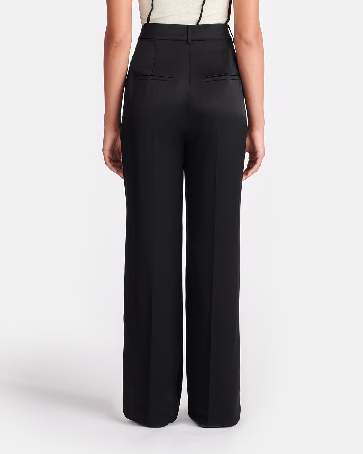 Zoelle - Slip-Satin Pants - Black