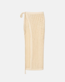 Namir - Crochet Sarong Skirt - Creme