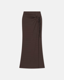 Macea - Mesh-Jersey Maxi Skirt - Nutmeg