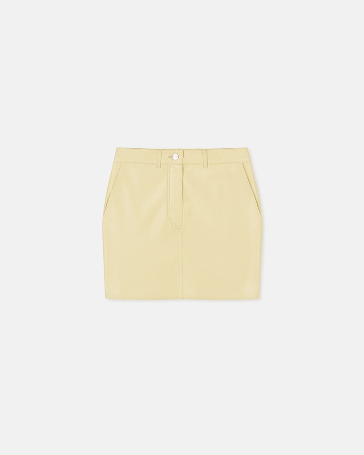 Miray - Okobor™ Alt-Leather Mini Skirt - Lemongrass