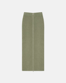 Nima - Terry-Knit Midi Skirt - Faded Sage