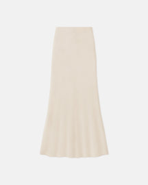 Sabeen - Slip Satin Maxi Skirt - Creme