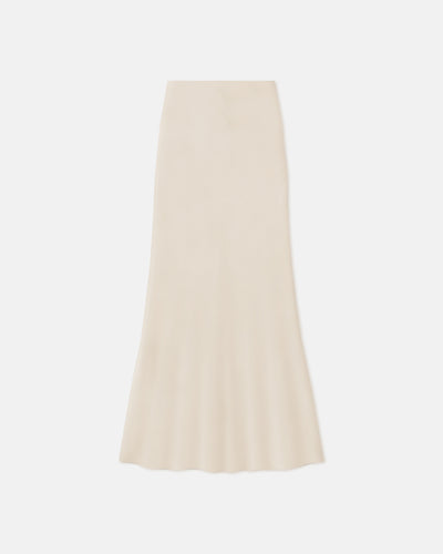 Sabeen - Slip Satin Maxi Skirt - Creme