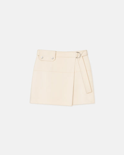 Susan - Twill Wrap Skirt - Creme