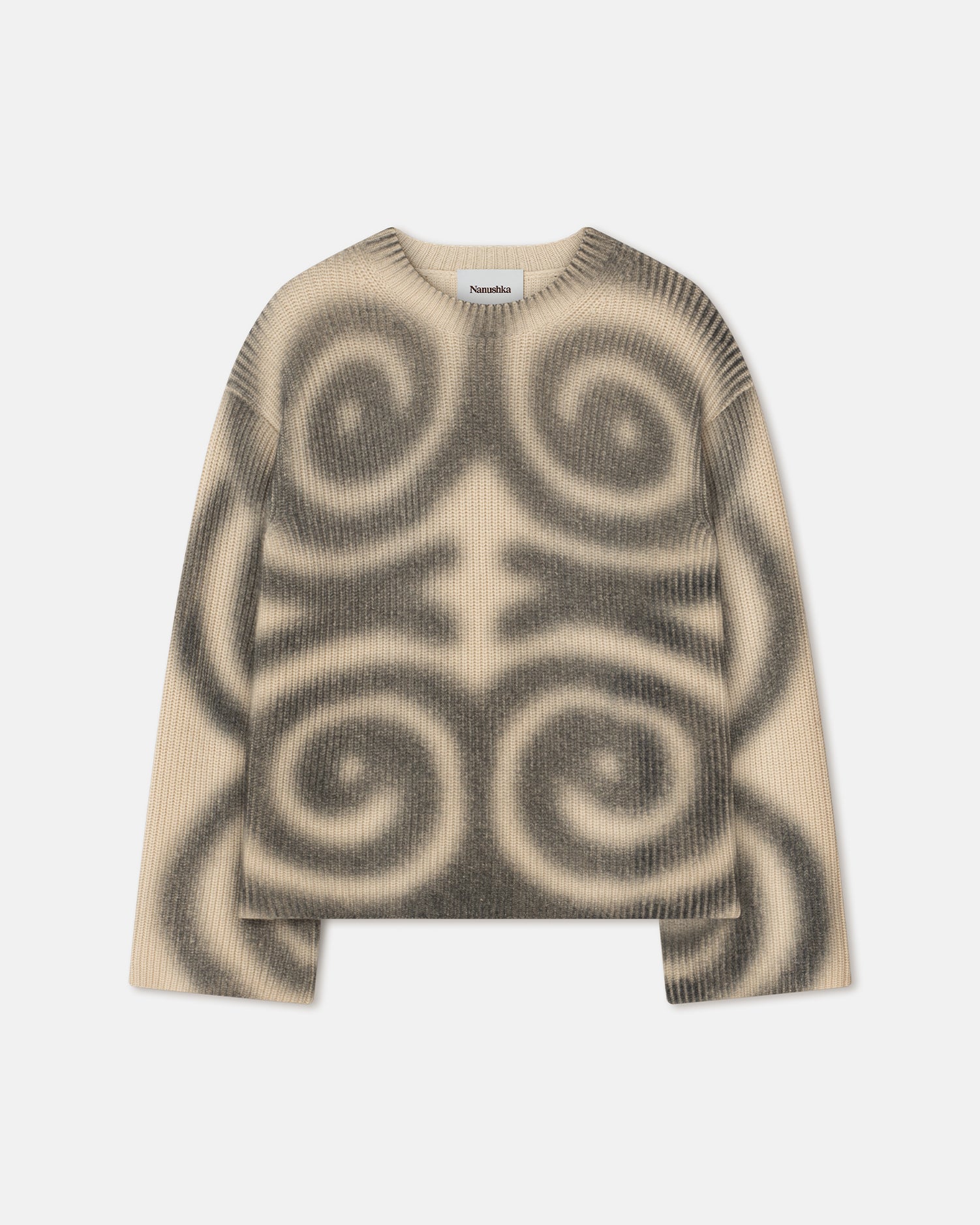 Maura - Cashmere-Blend Sweater - Spiral Spray – Nanushka