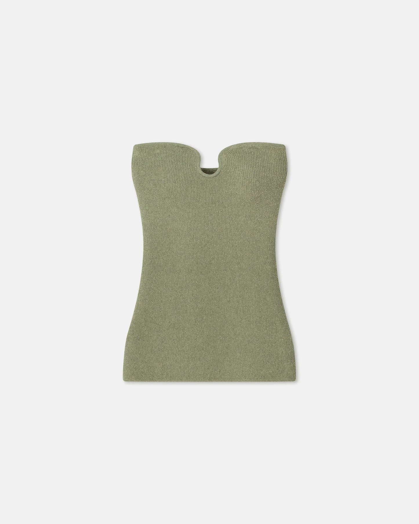 Zessa - Terry-Knit Bandeau Top - Faded Sage