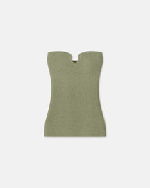 Zessa - Terry-Knit Bandeau Top - Faded Sage