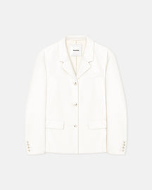 Dionne - Belted Okobor™ Alt-Leather Blazer - White