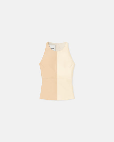 Teza - Alt-Leather Top - Eggshell/Vanilla