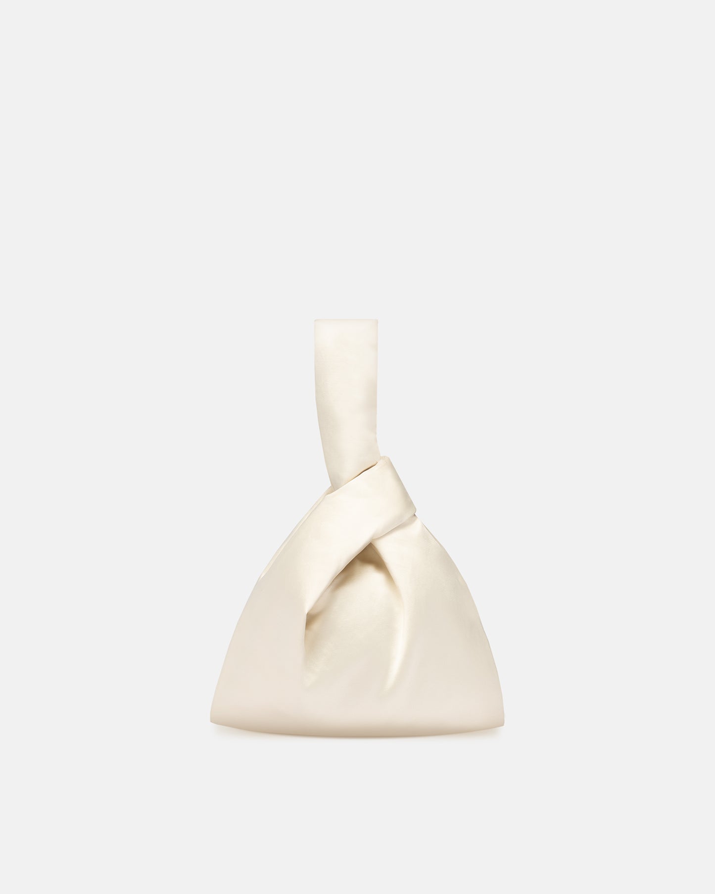 Jen - Mini Structured Satin Bag - Creme