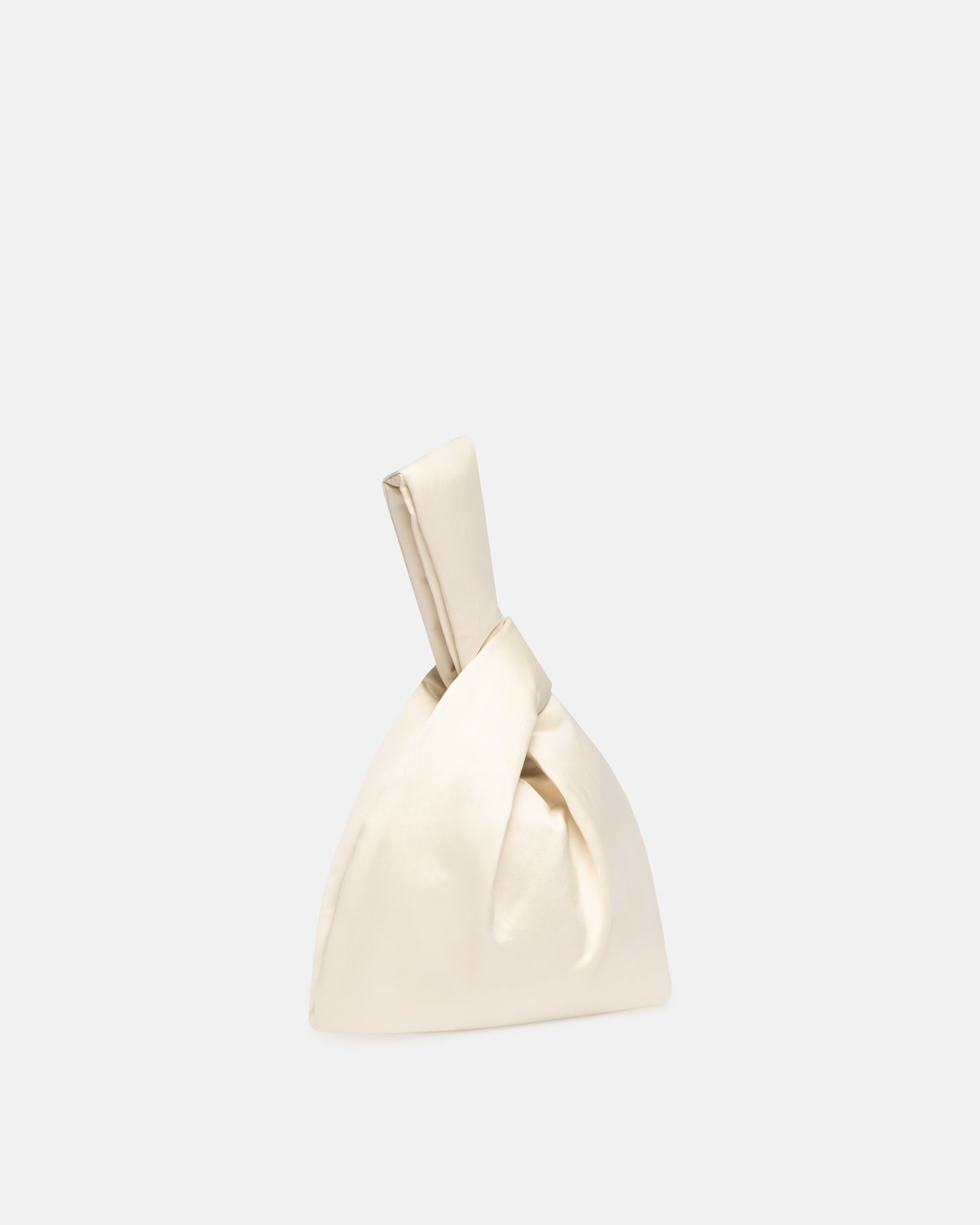 Jen - Mini Structured Satin Bag - Creme