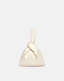 Jen - Mini Structured Satin Bag - Creme