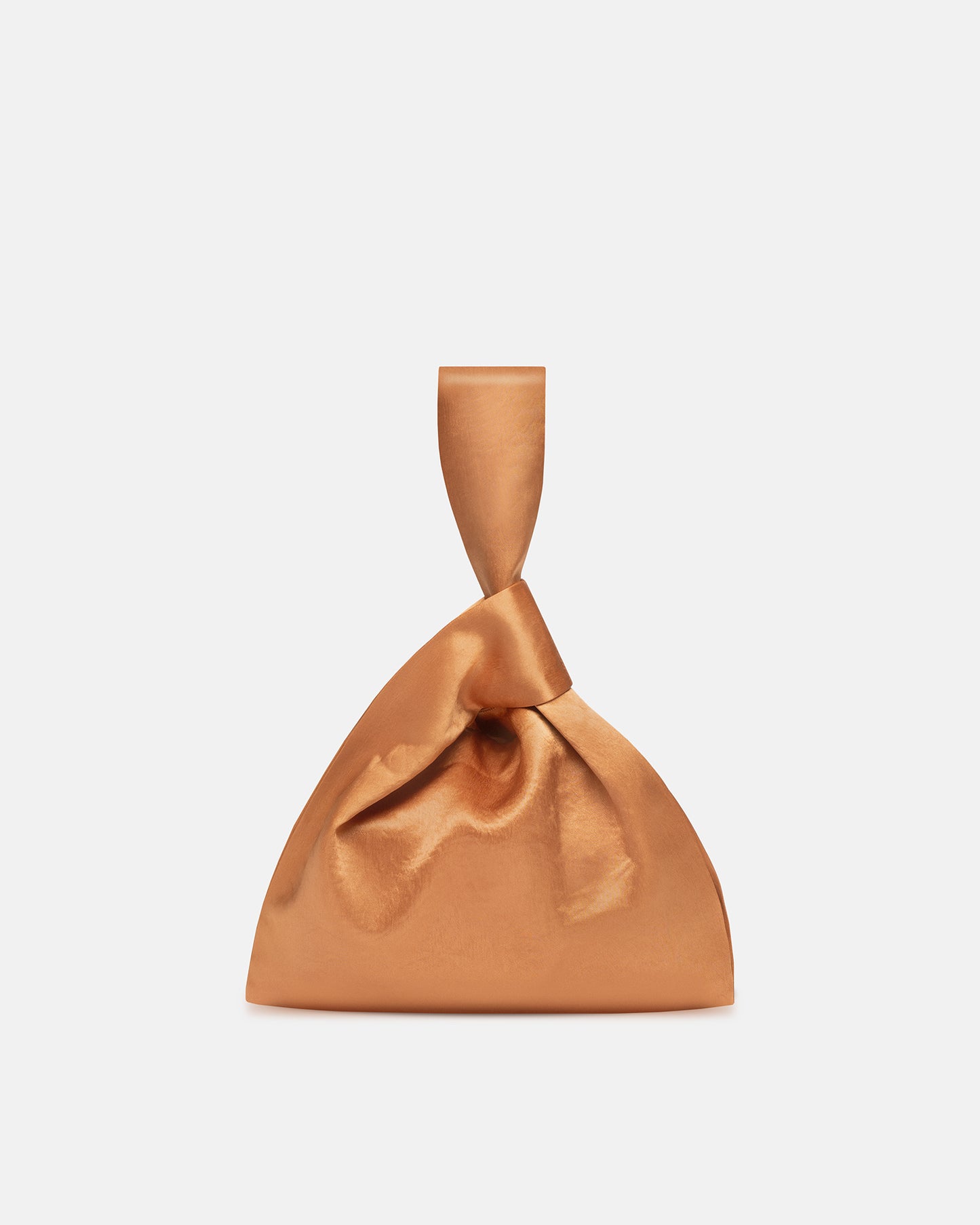 Jen - Crinkled Satin Bag - Apricot