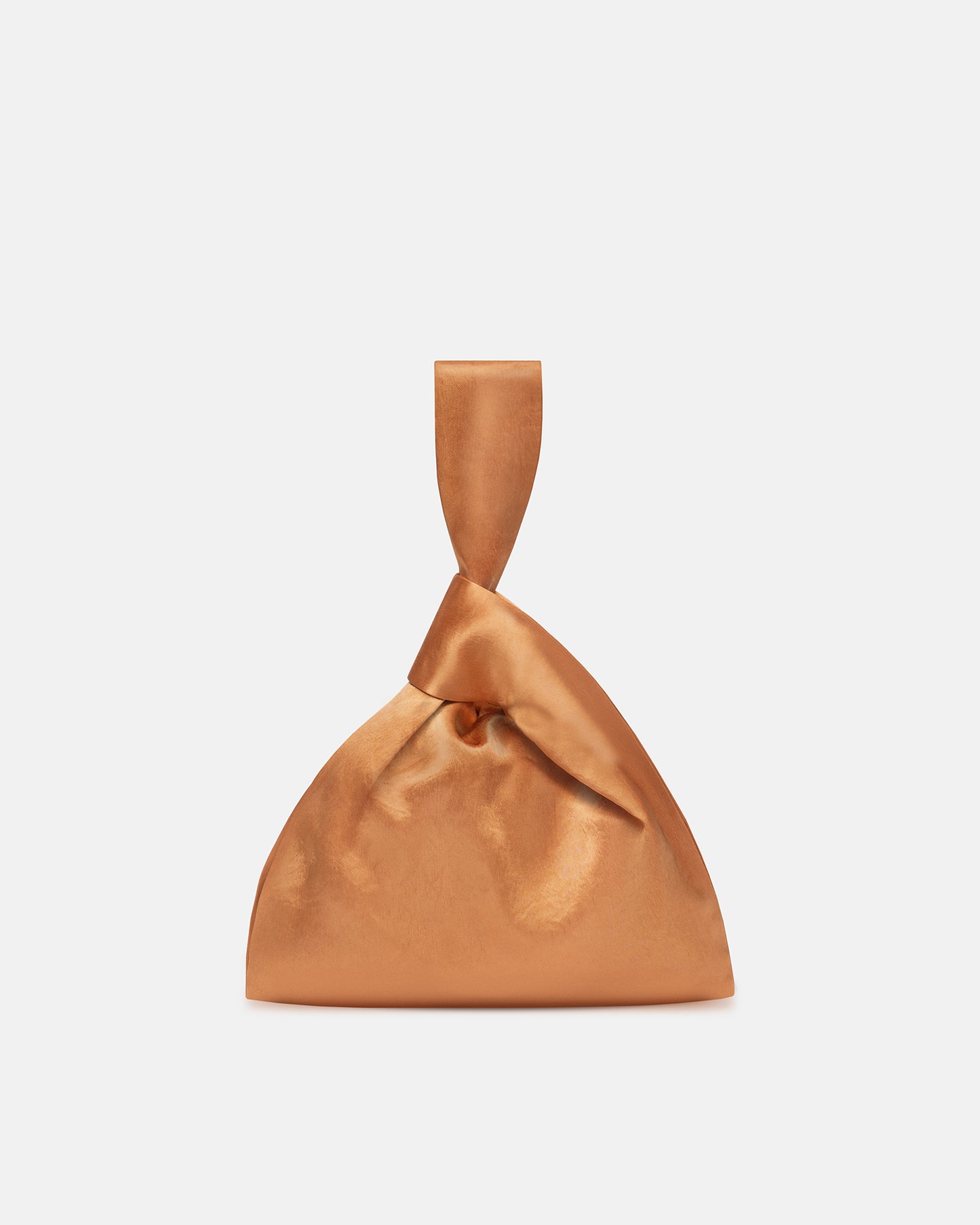 Jen - Crinkled Satin Bag - Apricot