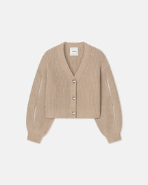 Karolin - Cropped Cashmere-Blend Cardigan - Oatmeal