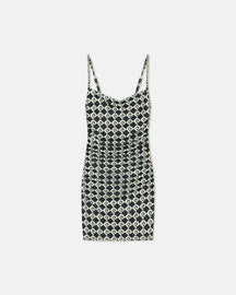 Adie - Mesh Jersey Dress - Diamond Check