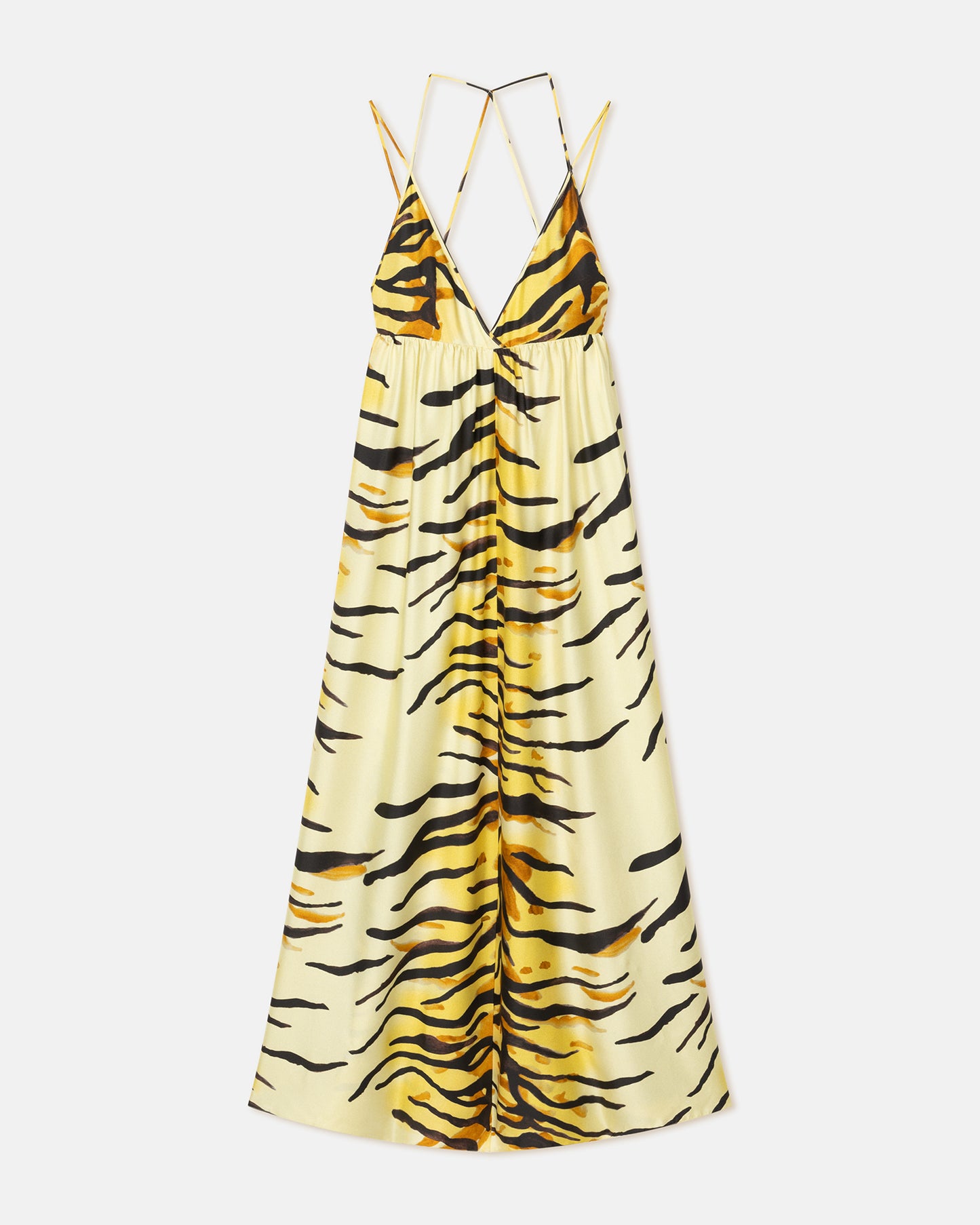 Delphy - Printed Silk Twill Maxi Dress - Tiger