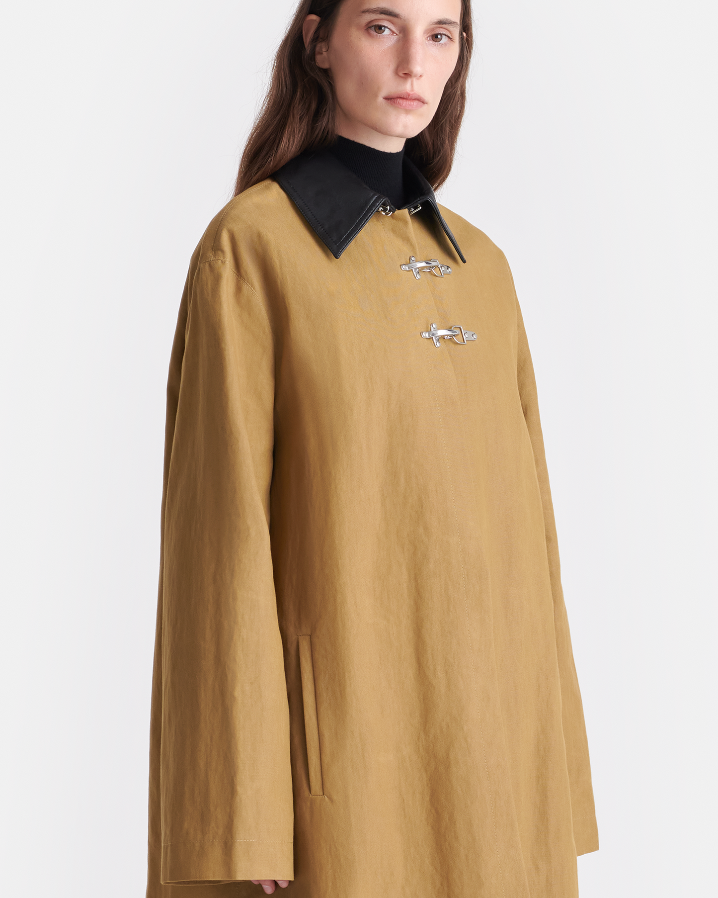 Zofia - Wax Cotton Coat - Yellow Khaki