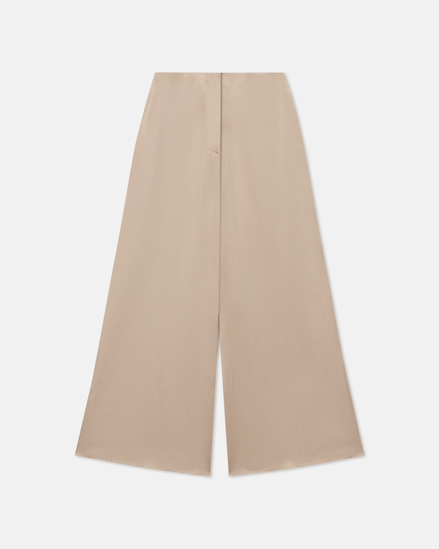 Zaniah - Slip Satin Wide-Leg Pants - Dune