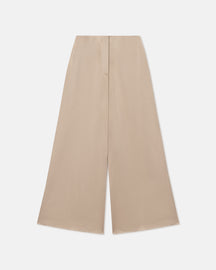 Zaniah - Slip Satin Wide-Leg Pants - Dune