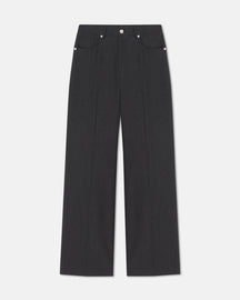 Raiden - Printed Bootcut Jeans - Diamond Check Black