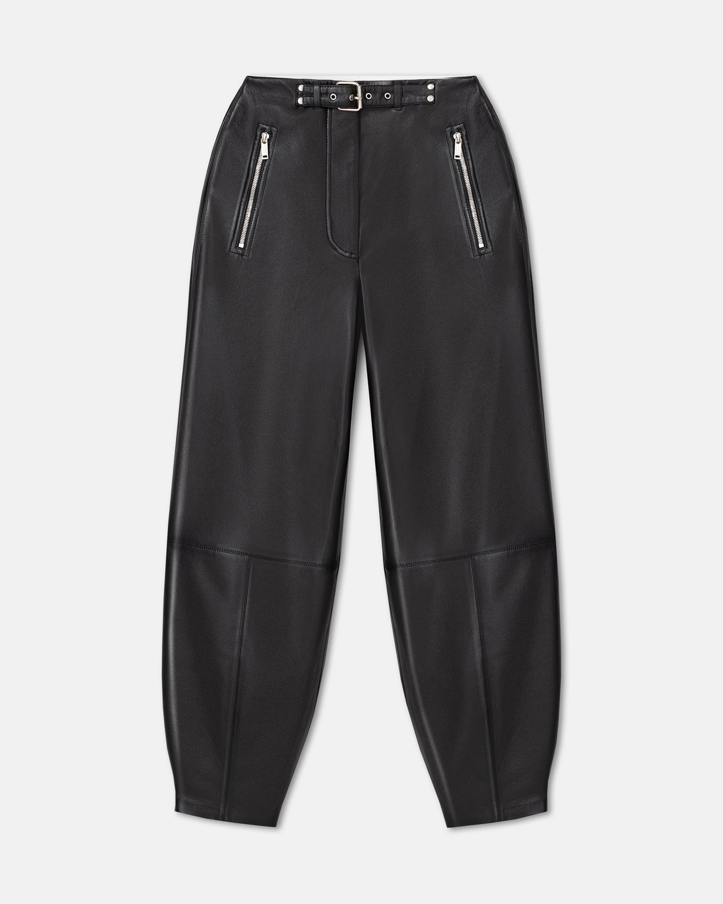 Jozefa - Regenerated Leather Biker Pants - Black