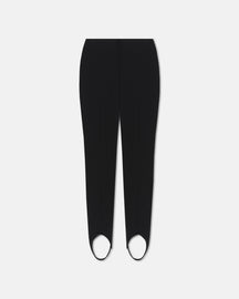 Savita - Seersucker Stirrup Pants - Black